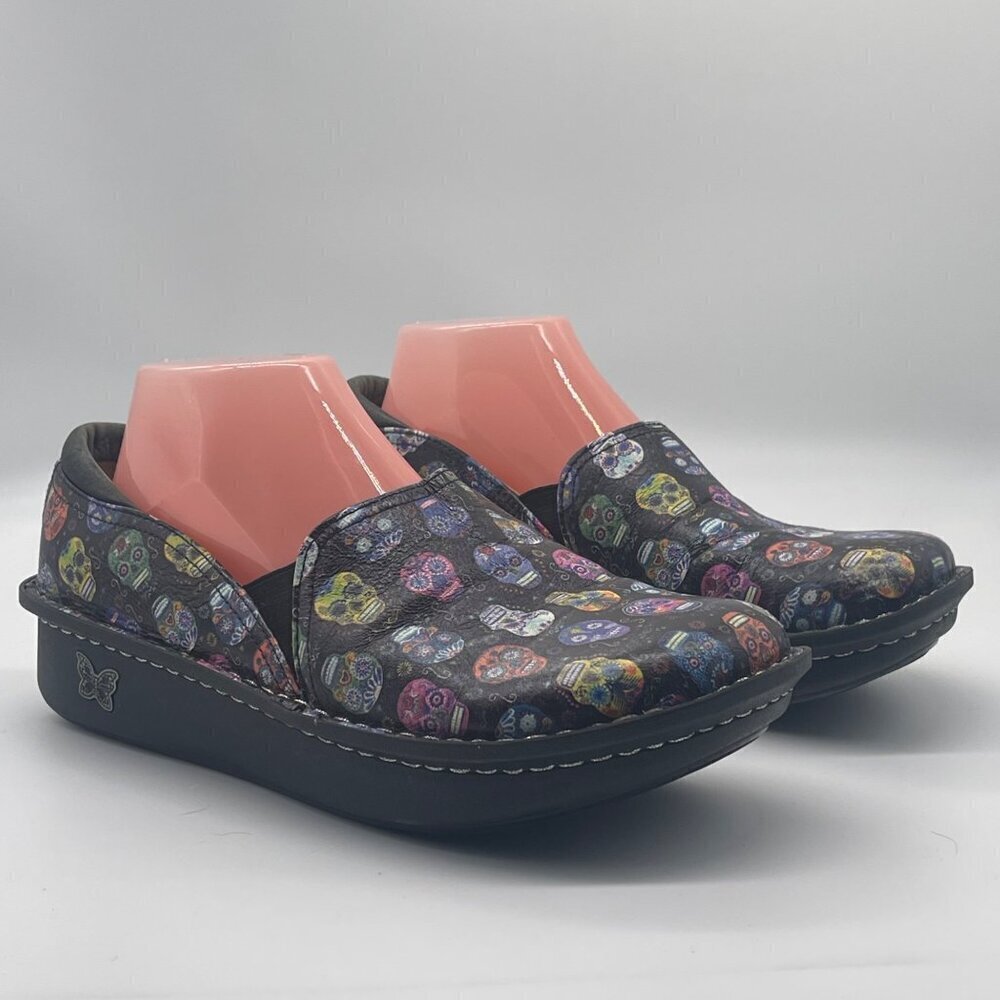 Alegria Women’s Nursing Shoes – Size 40 – Sugar Skull Print – Slip Resistant - Picture 6 of 16